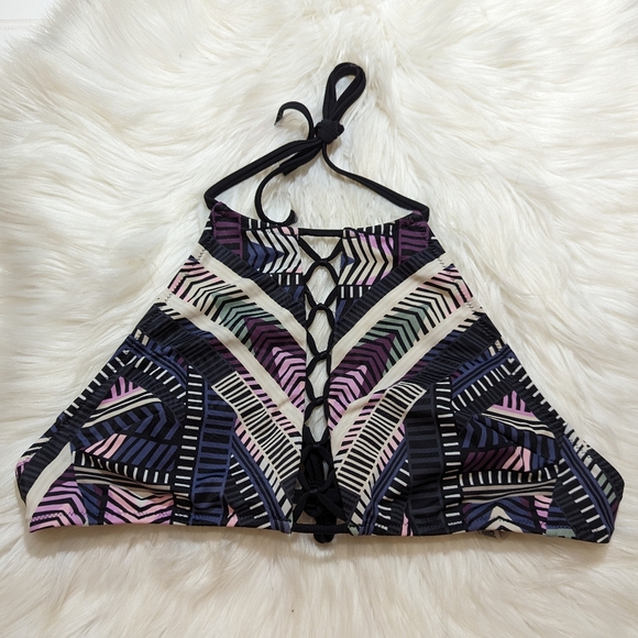 Victoria's Secret PINK Lace up Halter Bikini Top // Size Small - Picture 1 of 2